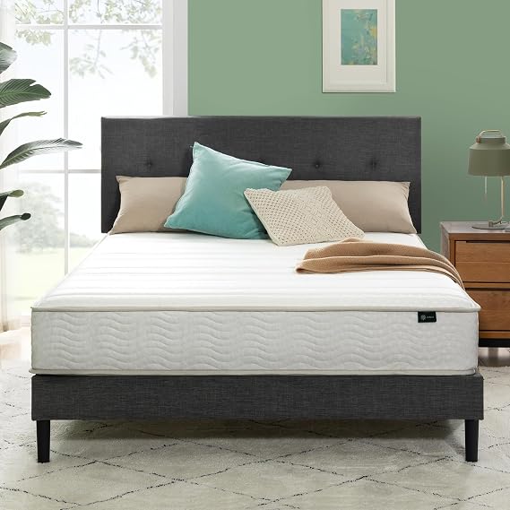 Zinus 8 Inch Short Queen Foam and Spring RV Mattress, Medium Feel