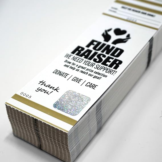 Fundraiser Tickets - Fast, Secure & Affordable Event Tickets by MyZone Printing (Gold, 200)