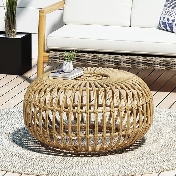 Modern Inrial Coffee Table with Storage Shelf