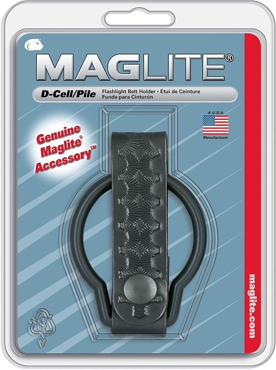 Maglite Black Plain Leather Belt Holder for D Cell Flashlights