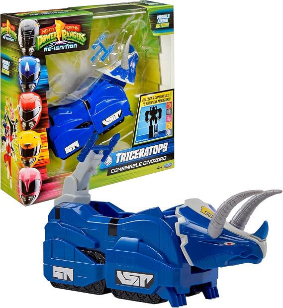 Power Rangers - Megazord collection, Zords combinable, figure, 20 cm, model Triceratops Dinozord, for children from 4 years, PWG051