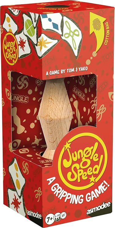 Jungle Speed Party Game (Eco Box) - Fast-Paced Matching Game with Travel Bag for Kids & Adults, Ages 7+, 2-10 Players, 15 Minute Playtime, Made by Zygomatic