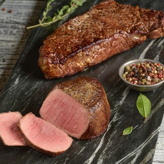 Premium Kansas City Steak Box with Super TrimmedTM Filet Mignon Steak and Hearty Kansas City Strip Steak - Hearty Flavor from Kansas City Steak Company