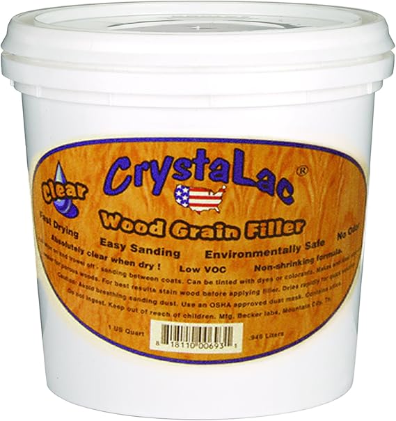 CrystaLac Clear Wood Grain Filler (8oz Mini)