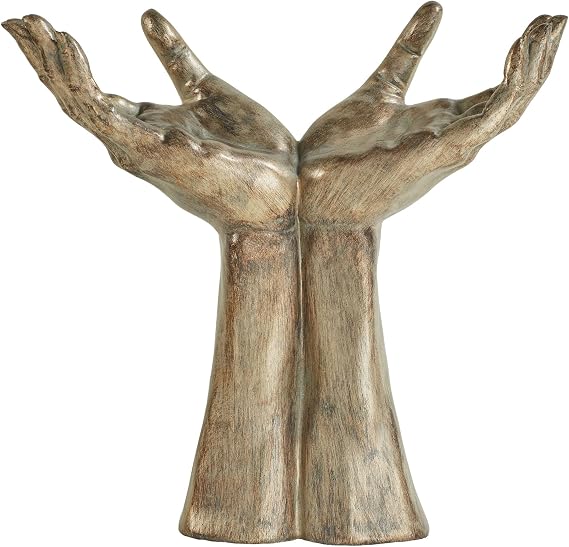 Touch of Class World in His Hands Table Sculpture | Modern Statue for Room Decor