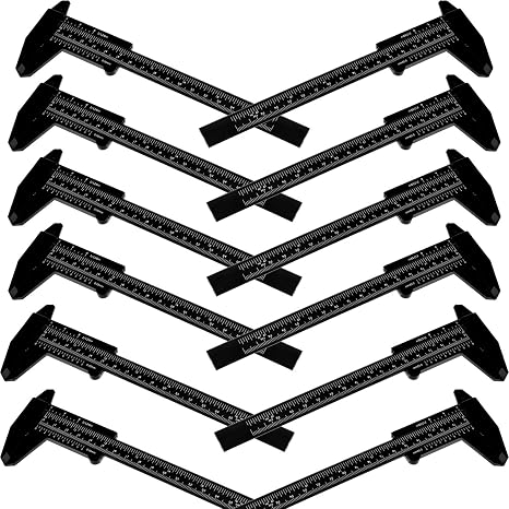Honoson 10 Pcs Plastic Vernier Caliper 0-6 Inch Double Scale Measuring Tool