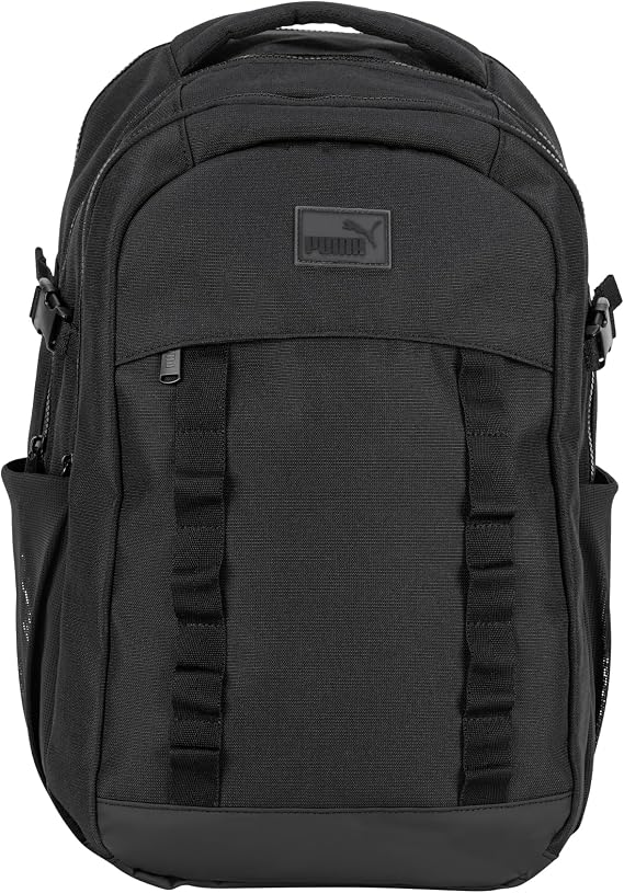 PUMA Range Backpack with Padded Straps, Laptop Sleeve & Luggage Strap, Black, One Size