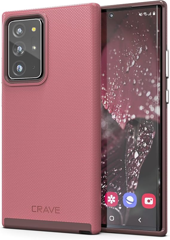 Crave for Galaxy Note 20 Ultra Case, Shockproof Protection Dual Layer Case for Galaxy Note 20 Ultra (6.9 inch) - Berry