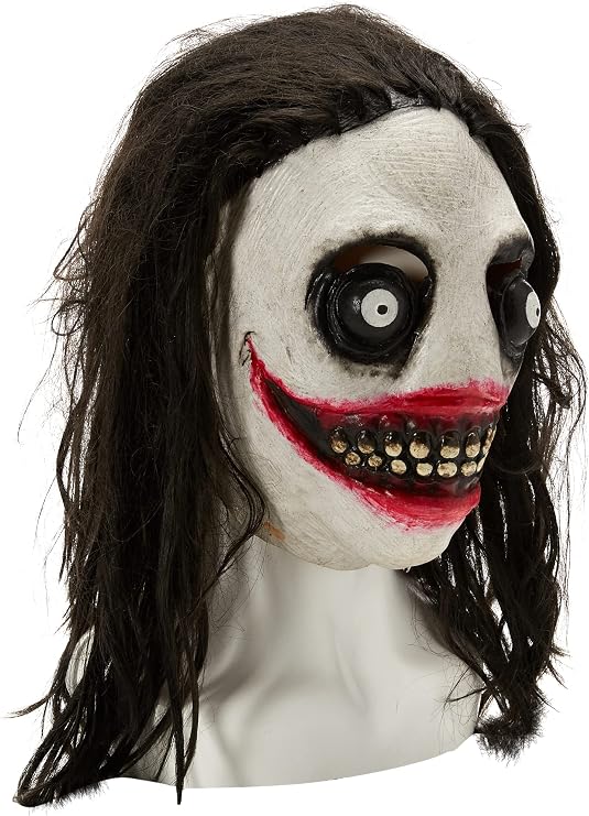 Ghoulish Productions Creepy Killer Adult Mask - ST,Black/White/Multicolor,standard