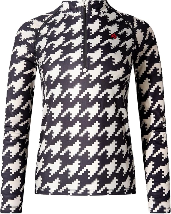 Houndstooth 1/4 Zip Base Layer Top