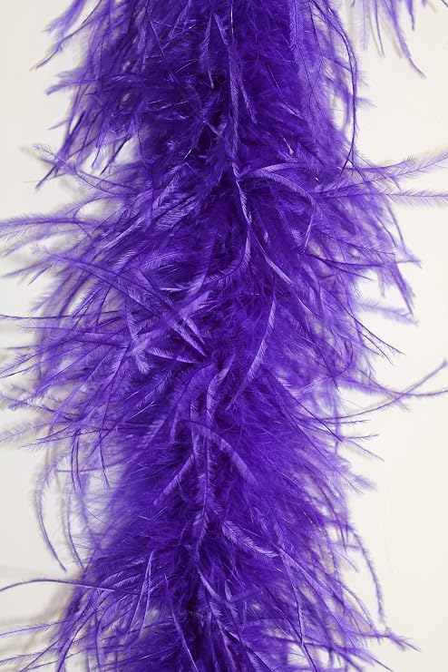 2 Ply Ostrich Feather Boa - PURPLE 2 Yards