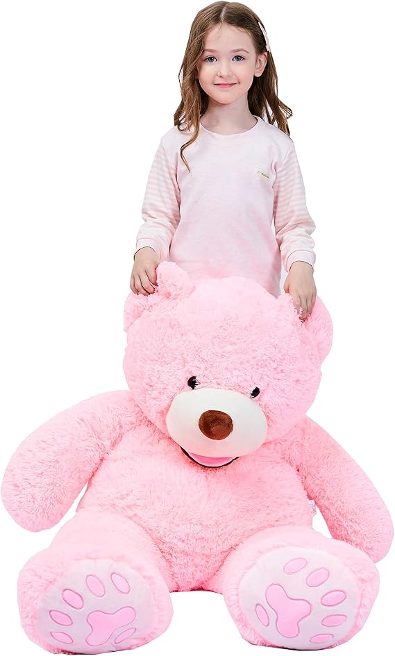 IKASA Giant Teddy Bear Plush Toy Stuffed Animals (Pink, 39 inches)