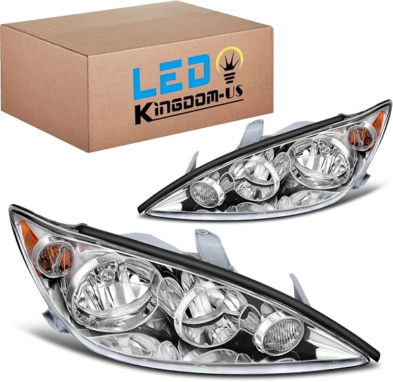 LEDKINGDOMUS Headlights Assembly Compatible with 2005-2006 Toyota Camry