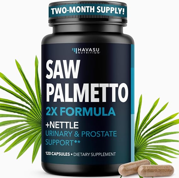 Saw Palmetto and Nettle Root Extract, Prostate Health Supplement, 120 Count
