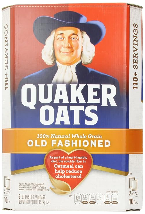 Quaker Quick 1 Min Oats (5 Lb., 2 Pk.), 160 Ounce