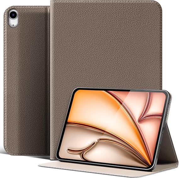 Leather Folio Case for iPad Air 11" M4-M2 & 10.9" 5th/4th Gen
