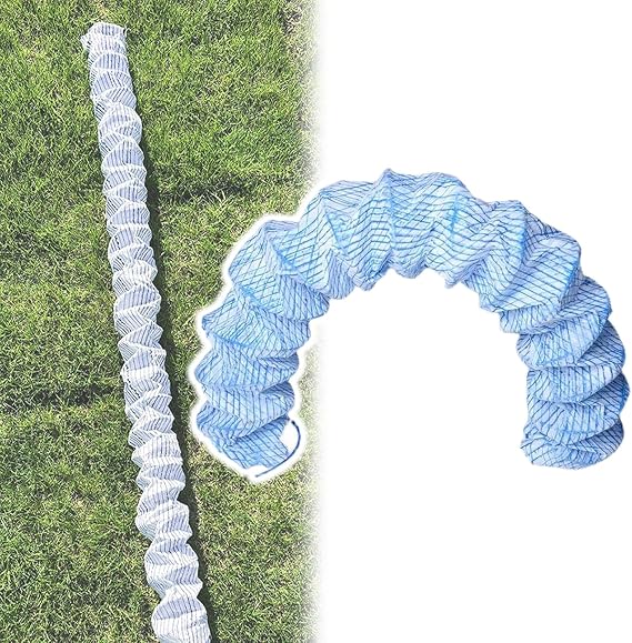 2 Inch Corrugated Perforated Drain Pipes, Flexible Expandable Pipes Built-in Steel Wire, Can be Covered with Gravel/Soil, for Landscape/Garden/Underground Drainage(L 15ft(4.6m))