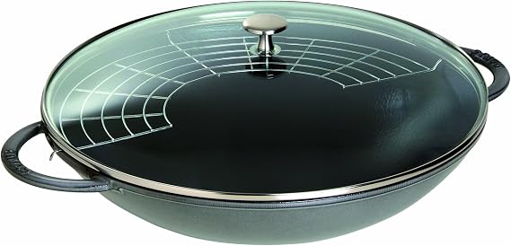 Staub 40509-336 Double Handled Pot, Gray L x W x H: 18.1 x 14.6 x 4.0 inches 460 x 370 x 102 mm