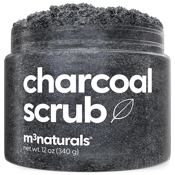 Exfoliating Charcoal Scrub for Body with Collagen & Stem Cells, 12 oz by M3