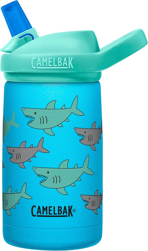 CamelBak Eddy+ Kids Stainless Steel Water Bottle 12oz, School of Sharks