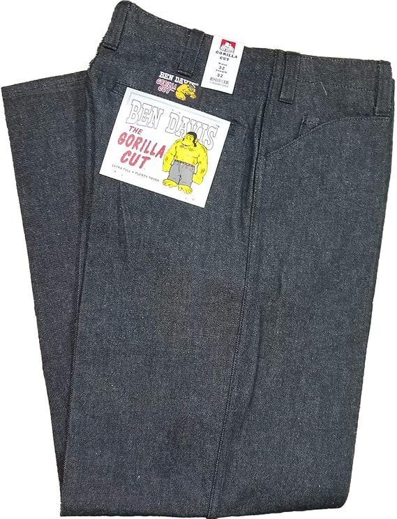 Black Denim Gorilla Cut Pants by Ben Davis Co
