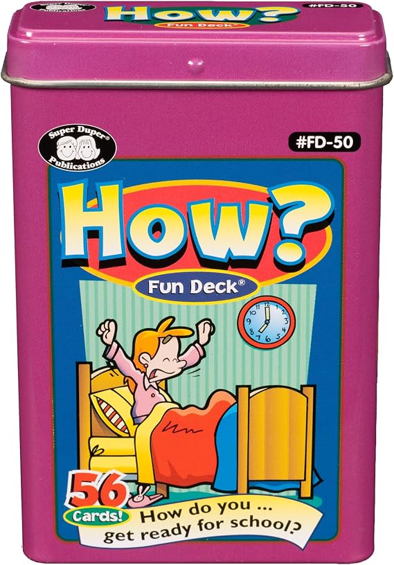 Super Duper Publications | How? Fun Deck | Communication and Language Processing Skills Flash Cards | Educational Learning Materials for Children