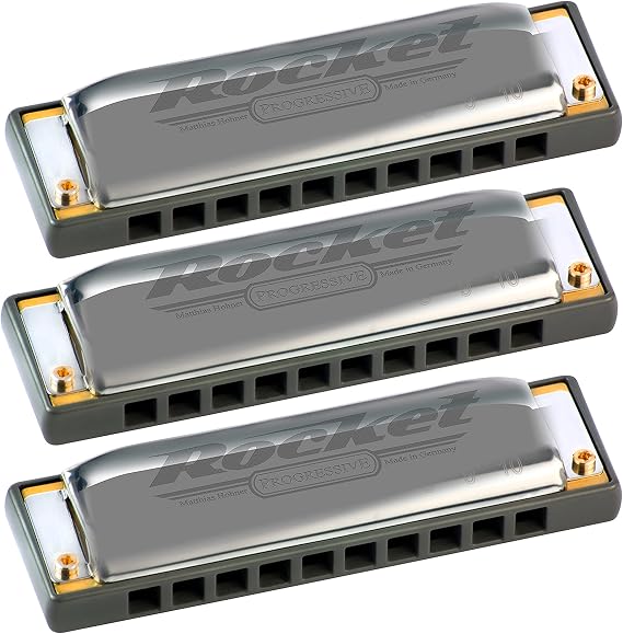Hohner M2013 Rocket Harmonica, 3-pack