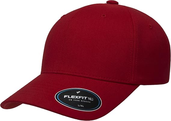 Flexfit Unisex Nu Baseball Cap, Red, Small-Medium