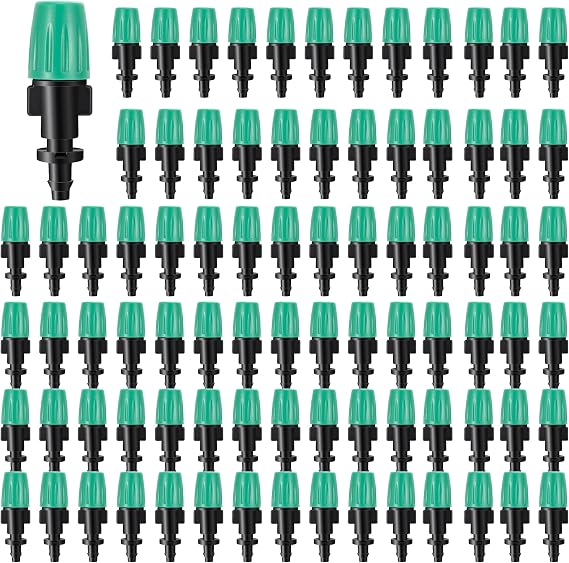 50 Pcs 1/4" Misting Nozzles Drip Irrigation Spray Emitters