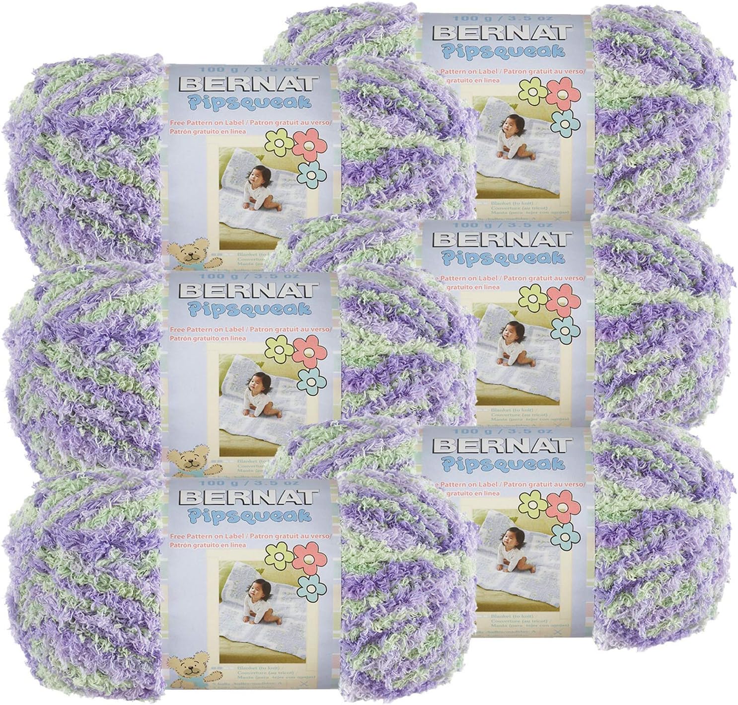 6 Pack Bernat Pipsqueak Yarn - Pixie Pow