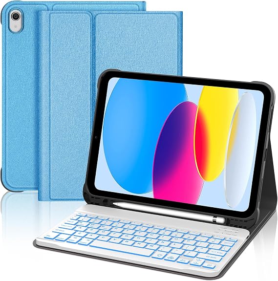 KVAGO for iPad A16 11th 10th Generation Case with Keyboard