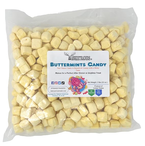 YANKEETRADERS Classic Butter Mint Candy, 2 Pound