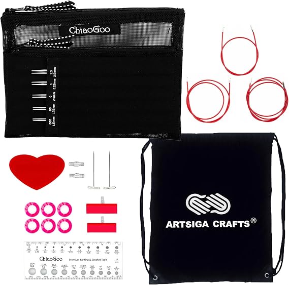 ChiaoGoo Twist Red Lace 5-inch Mini 7500-M Interchangeable Set