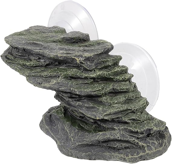 Healifty Basking Platform Resin Ornament with Step Ramp Design, Turtle