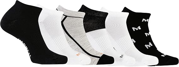 Merrell Men's and Women's Wool Everyday Hiking Socks - 3 Pair Pack - Cushion Arch Support & Moisture Wicking