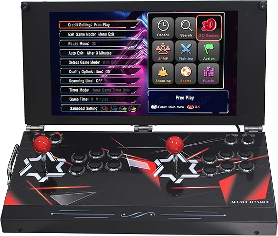 Portable Arcade Game Console - 17.5-inch HD Screen, 26800 Retro Games, Dual Player Handheld Video Game Machine for Home Entertainment