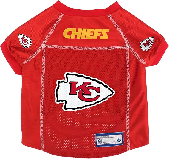 Littlearth Unisex-Adult NFL Kansas City Chiefs Basic Pet Jersey, Team Color, X-Large
