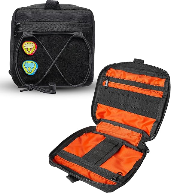 VIPERADE CHP3 Small Tactical MOLLE Admin Pouch, Utility EDC Tool Bag Organizer with Elastic Cord, Modular Pouch Attaches to Backpacks, Vests, Belts