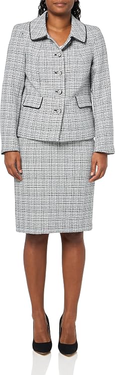 Le Suit Women's One Button Blazer & Skirt, 2pc Set