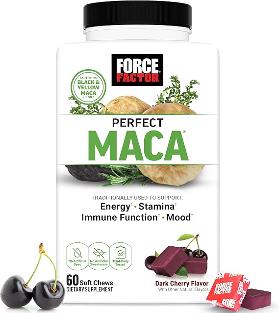 Force Factor Perfect Maca, Maca Root & DIM Supplement with Saffron