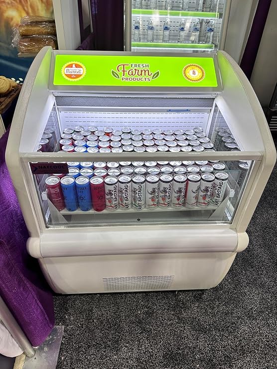 Oasis 54''-white Open Air Merchandiser Display Refrigerator Cooler Commercial Refrigerator, Grab and Go Showcase Merchandiser Display Cooler