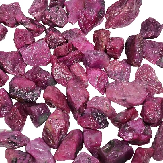 50 carats Raw Red Ruby Gemstone and Crystals, Wholesale lot, Purple Gemstone, Rough Crystals, Rock Stones, Jewelry Making Supplies, DIY & Crafts