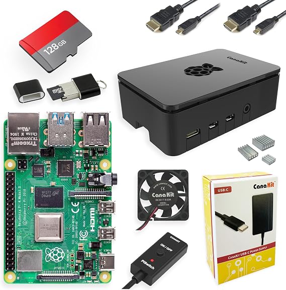 CanaKit Raspberry Pi 4 Extreme Kit - 128GB Edition (4GB RAM)