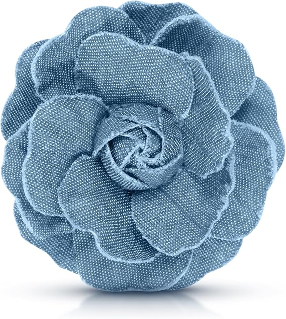 2.6 Inches Camellia Rose Flower Brooch and Pins for Women | Floral Clips & Lapel Brooch Pin for Dresses | Elegant Fabric Flower Clips for Clothes | Wedding Party Dance Dress Brooches for Women,