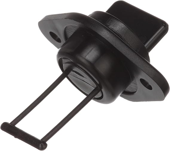 Attwood 17211-3 Drain Plug and Receiver Kit, 34-Inch Diameter 1-Piece Plug, Threaded Receiver, Molded Black Plastic