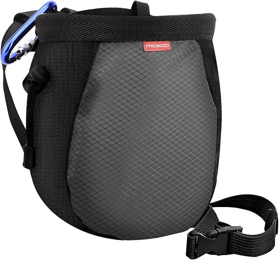 MoKo Chalk Bag, Drawstring Rock Climbing Chalk Bag Bouldering Chalk Bag Bucket
