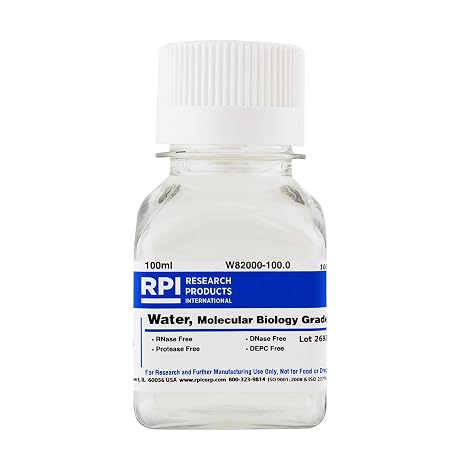 Water, Molecular Biology Grade, RNase and Nuclease Free, 100 Milliliters