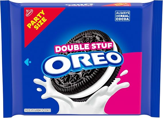 OREO Double Stuf Chocolate Sandwich Cookies, Party Size, 24.95 oz