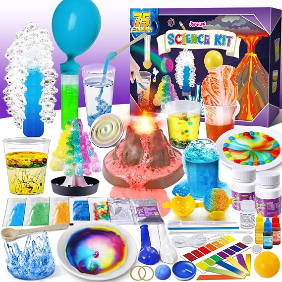 75 Experiments Science Kit for Kids, Chemistry Set, S.T.E.M Toys
