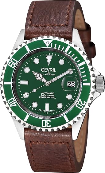 Gevril Men Analog Automatic Watch with Leather Strap 4859B-L2